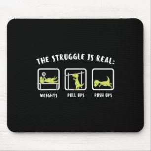 Tapis De Souris La Lutte Est Véritable Dinosaure Fitness T-rex Gym