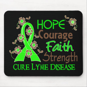Tapis De Souris La maladie de Lyme de la force 3 de foi de courage