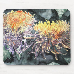 Tapis De Souris La maman de chrysanthème fleurit la peinture