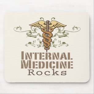 Tapis De Souris La médecine interne bascule le caducée Mousepad