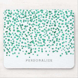 Tapis De Souris La menthe brillent des confettis