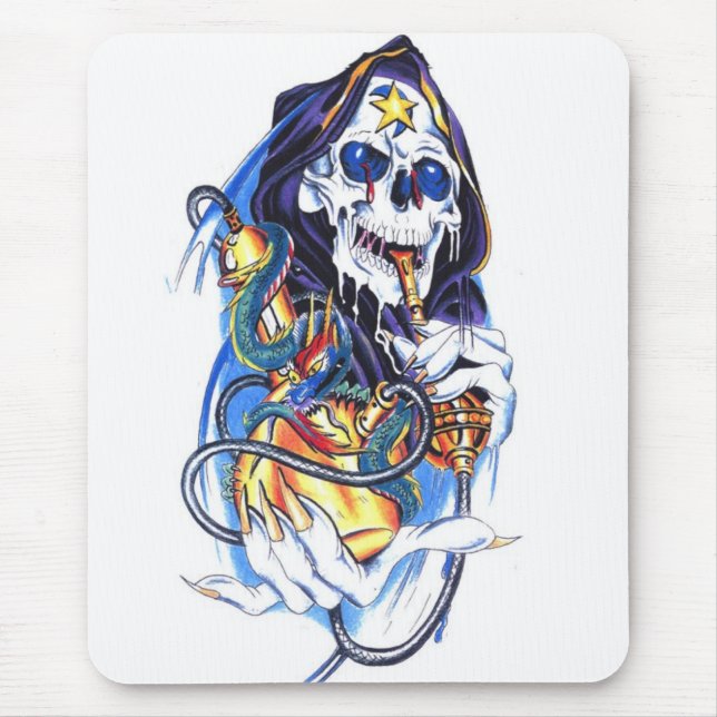 Tapis De Souris la mort de crâne bong (Devant)