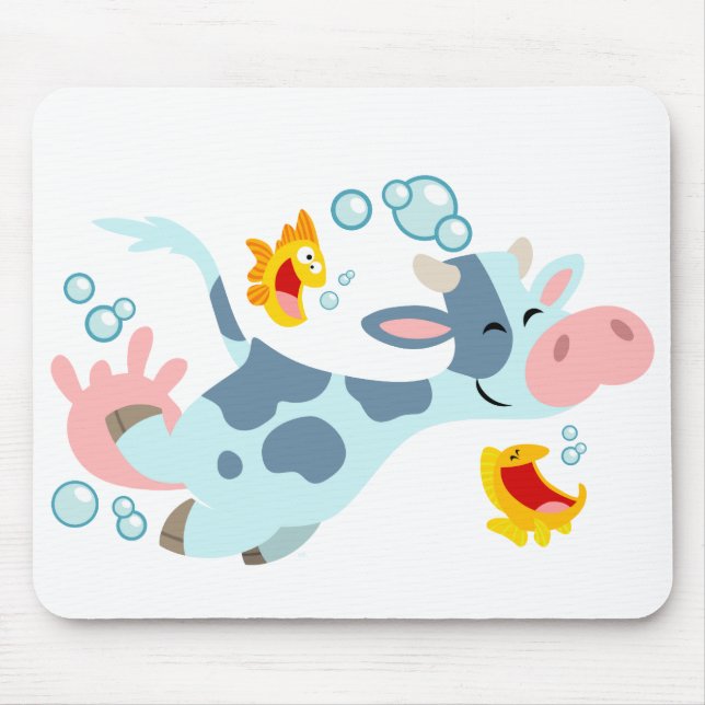 Tapis De Souris La mousepad Sea Cow and Fish Friends (Devant)