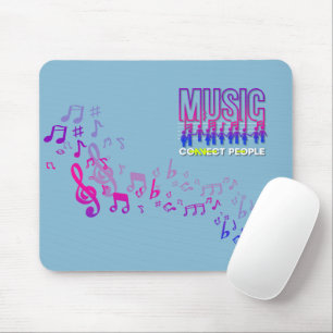 Tapis De Souris La musique connecte les gens   Panier de souris