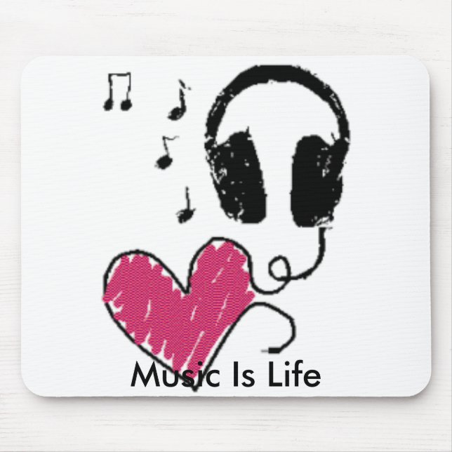 Tapis De Souris La musique est la vie Mousepad (Devant)