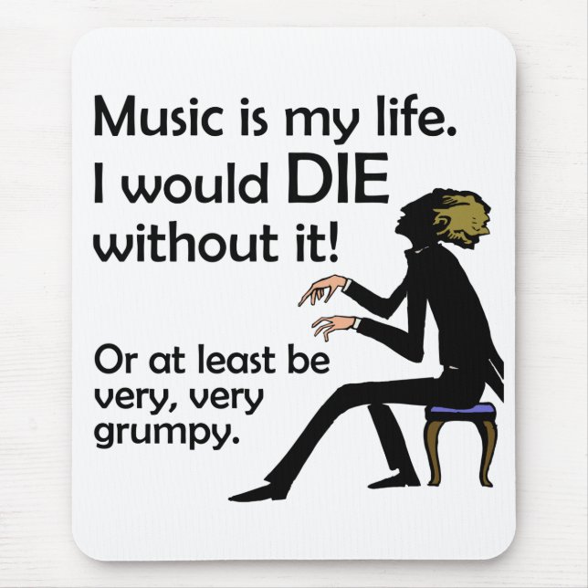 Tapis De Souris La musique est ma vie (Devant)