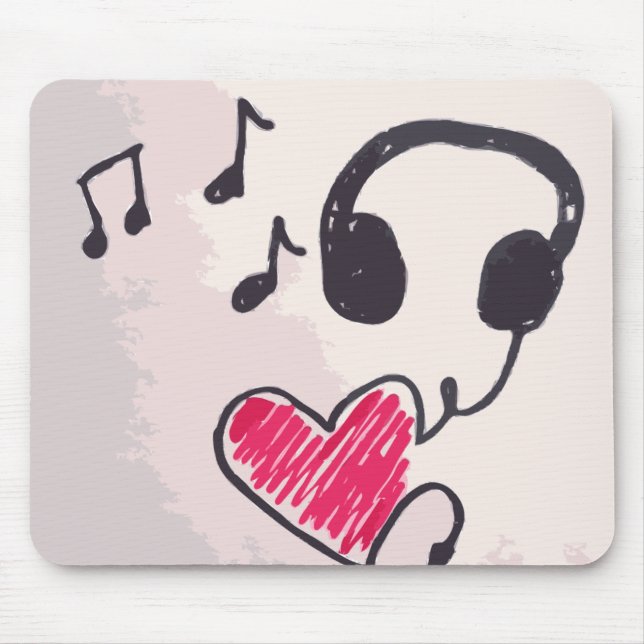 Tapis De Souris La musique fraîche est griffonnage Mousepad (Devant)