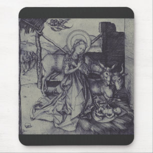 Tapis De Souris La Nativité de Noël Stark Ink Art