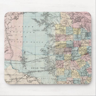 Tapis De Souris La nouvelle carte de l'état du Texas de Richardson