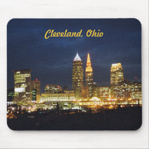Tapis De Souris La nuit de Cleveland, Ohio allume Mousepad