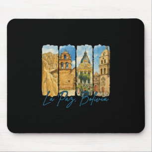 Tapis De Souris La Paz Bolivie Voyage Voyageau Coup de pinceau Sou