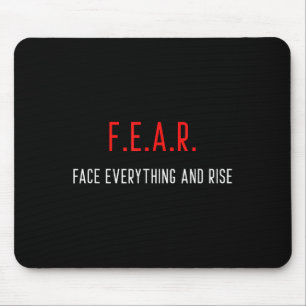 Tapis De Souris La Peur Tout Visage Et Augmenter Motivation Inspir