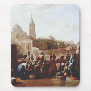 Tapis De Souris La Piazza del Popolo à Rome par Johannes Lingelba