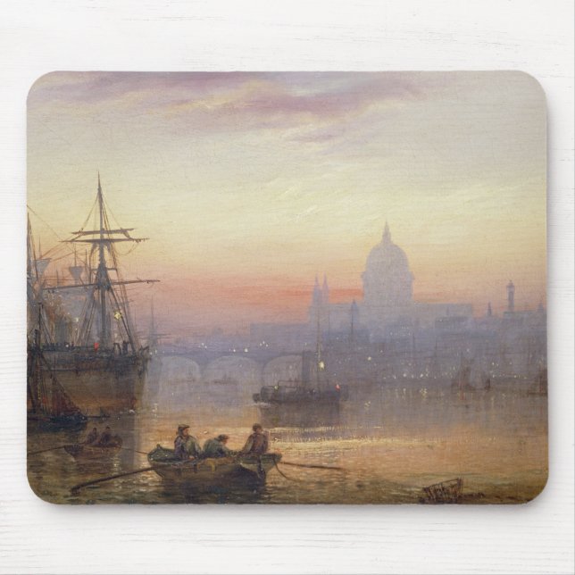 Tapis De Souris La piscine de Londres au crépuscule, 1876 (Devant)