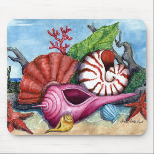 Tapis De Souris La plage écosse la peinture - customisée