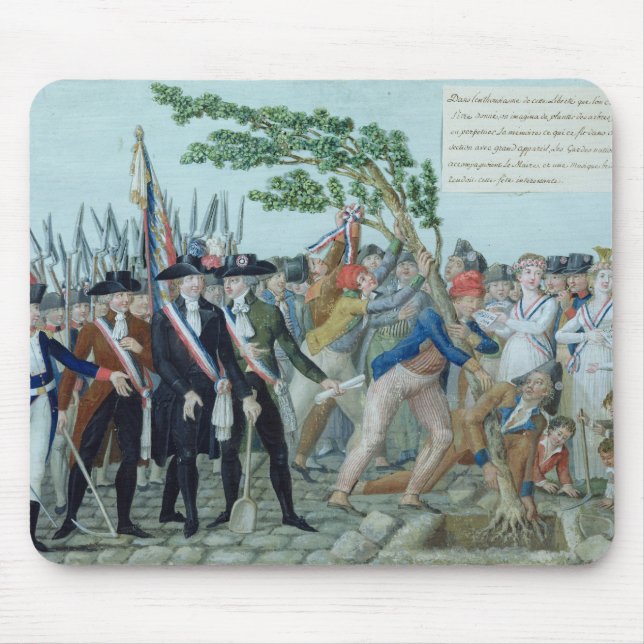 Tapis De Souris La plantation d'un arbre de la liberté, c.1789 (Devant)