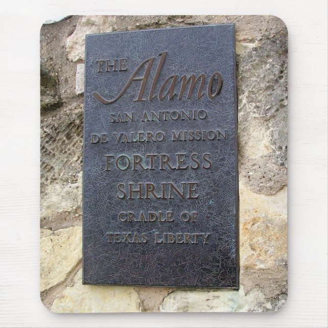 Tapis De Souris La plaque de Forteresse-Tombeau d'Alamo (Devant)