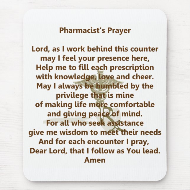 Tapis De Souris La prière Mousepad du pharmacien (Devant)