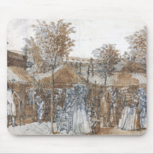 Tapis De Souris La promenade de jardin de Palais Royal en 1787