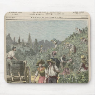 Tapis De Souris La récolte de vin