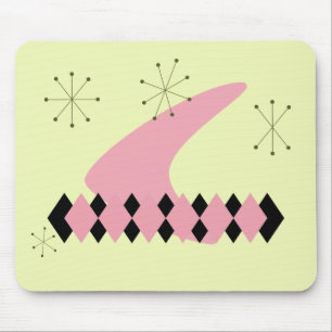 Tapis De Souris La rétro moitié du siècle à motifs de losanges