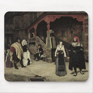 Tapis De Souris La réunion de Faust et de marguerite des prés,