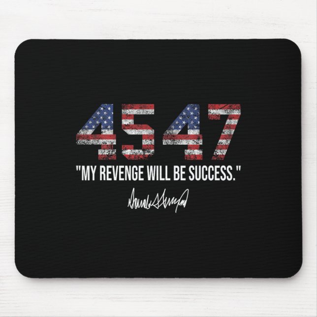 Tapis De Souris La revanche sera un succès Drapeau américain Trump (Devant)