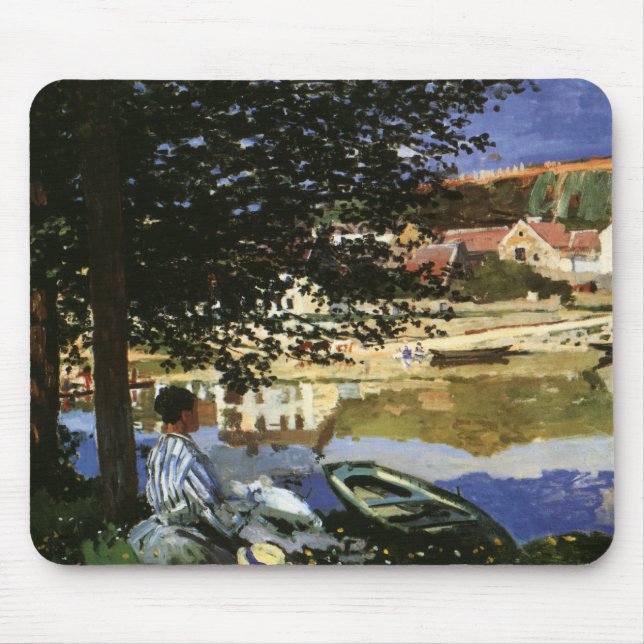 Tapis De Souris La rive de la Seine, Bennecourt par Claude Monet (Devant)
