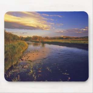 Tapis De Souris La rivière Big Hole à dernier feu près de Jacks