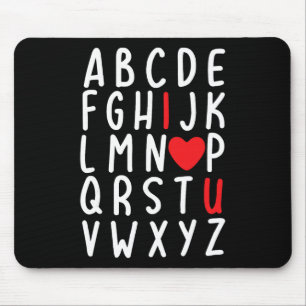 Tapis De Souris La Saint-Valentin Abc Je T'Aime Coeur Enseignant E