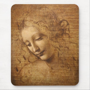 Tapis De Souris La Scapigliata de Léonard de Vinci, Tête de femme