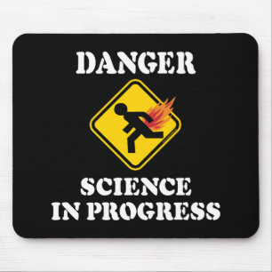 Tapis De Souris La science en danger en cours - Flamme Humour de p