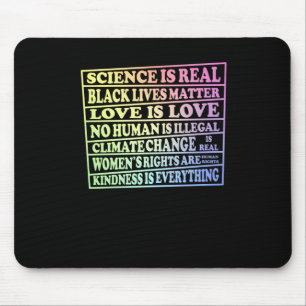 Tapis De Souris La science est réelle - Vies noires - L'amour est 