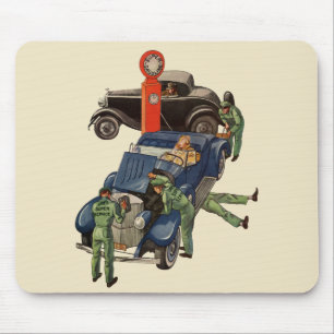 Tapis De Souris La station-service de Joe, entreprise vintage