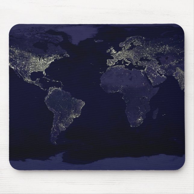 Tapis De Souris La Terre à la nuit (Devant)