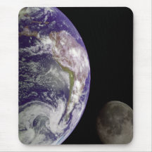 La terre et lune Mousepad
