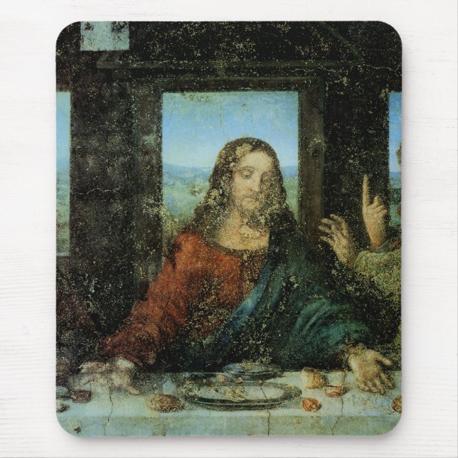 Tapis De Souris La Tête du Christ par Léonard de Vinci (Devant)
