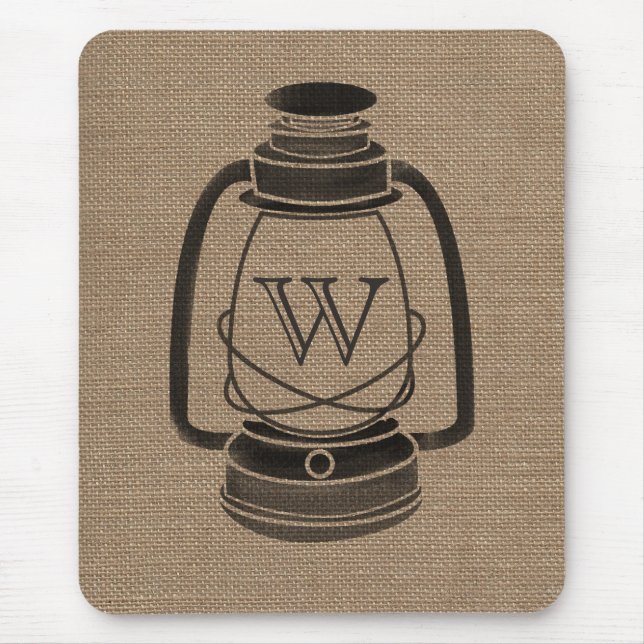 Tapis De Souris La toile de jute a inspiré la lanterne Mousepad (Devant)