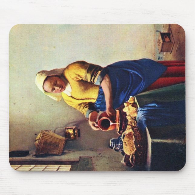 Tapis De Souris La trayeuse [1]. Par Johannes Vermeer (Devant)