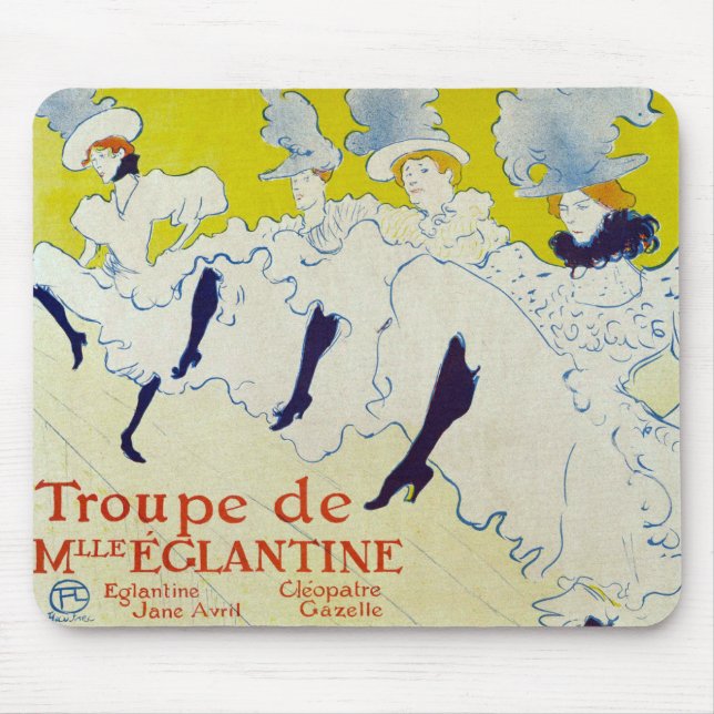 Tapis De Souris La Troupe de Mlle Eglantine par Toulouse Lautrec (Devant)