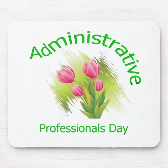 Tapis De Souris La tulipe fleurit le jour administratif de (Devant)