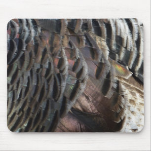 Tapis De Souris La Turquie sauvage Plumes I Abstrait Nature Design