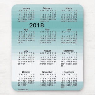 Tapis De Souris La turquoise 2018 de gros caractères ombrage le