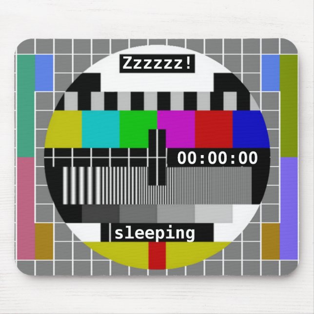 Tapis De Souris La TV examinent la fermeture de carte (Devant)