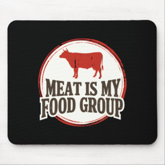 Tapis De Souris La viande carnivore masculine est un groupe alimen