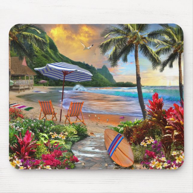 Tapis De Souris La vie à Hawaii (Devant)