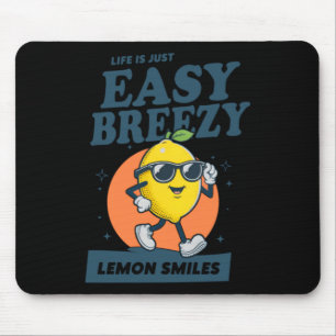 Tapis De Souris La vie est juste un design de sourires faciles et 