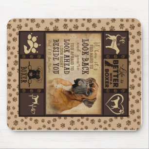 Tapis De Souris La Vie Est Meilleure Avec Boxer Fleece Blanket, Ch