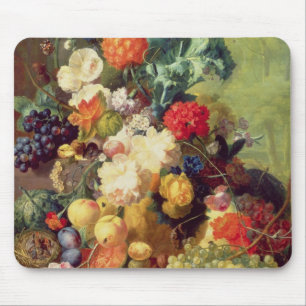 Tapis De Souris La vie toujours avec les fleurs et le fruit