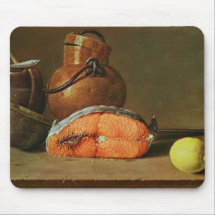 Tapis De Souris La vie toujours avec un morceau de saumon